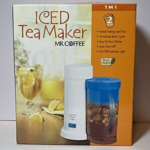 Mr. Coffee Iced Tea Maker TM1 2-Quart Blue BRAND NEW IN OPEN BOX
